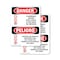 Signmission Flammable Vapors Keep Fire Away Bilingual Danger Sign, Plastic, 7in W x 10in L, 2PK OS-2PACK-DS-P-710-VS-1257 - alternate 1